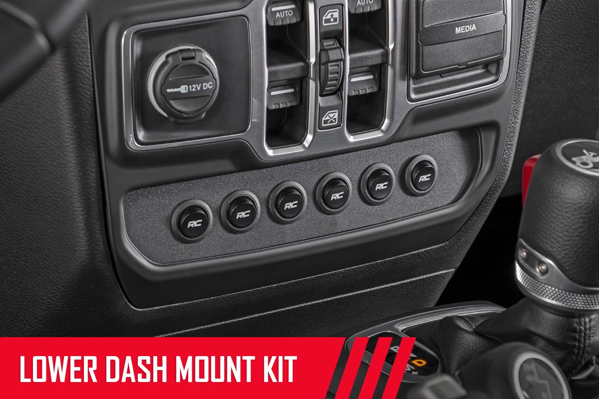 Rough Country 70964 MLC-6 | Muliple Light Controller | Lower Dash | Jeep Wrangler JL/Wrangler Unlimited (18-25)