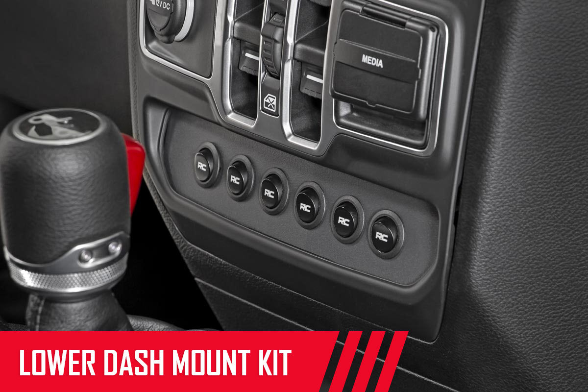 Rough Country 70964 MLC-6 | Muliple Light Controller | Lower Dash | Jeep Wrangler JL/Wrangler Unlimited (18-25)