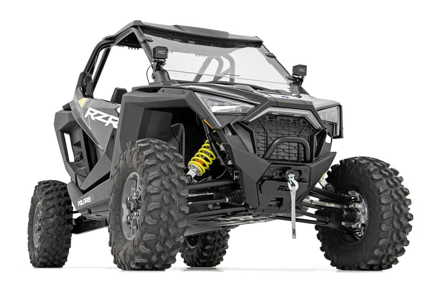 Rough Country 93079 LED Light Kit | "A" Pillar Mount | 2" Black Pair | Amber DRL | Polaris RZR PRO XP