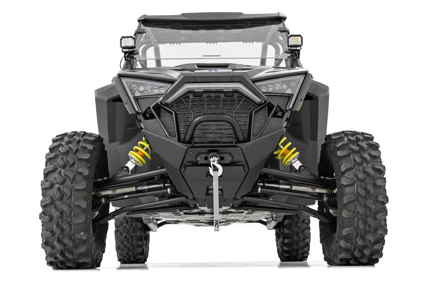 Rough Country 93079 LED Light Kit | "A" Pillar Mount | 2" Black Pair | Amber DRL | Polaris RZR PRO XP