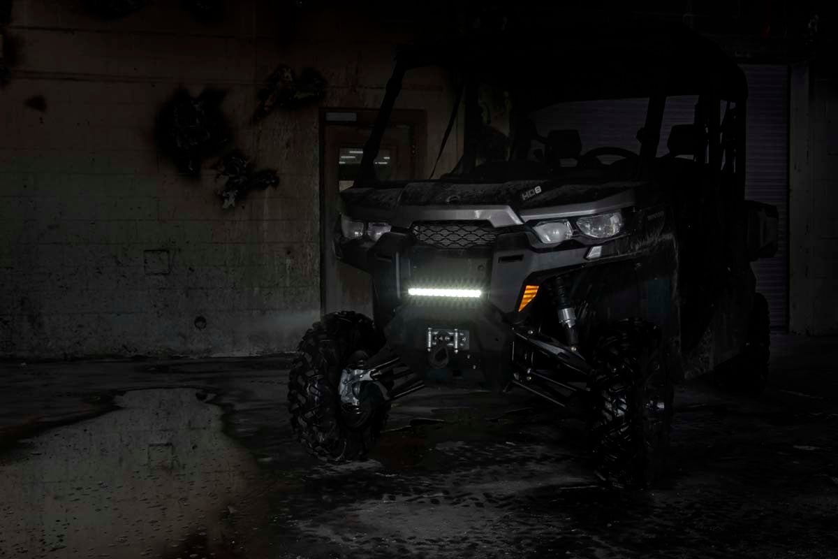 Rough Country 70712BLDRLA 12 Inch Black Series LED Light Bar | Single Row | Amber DRL