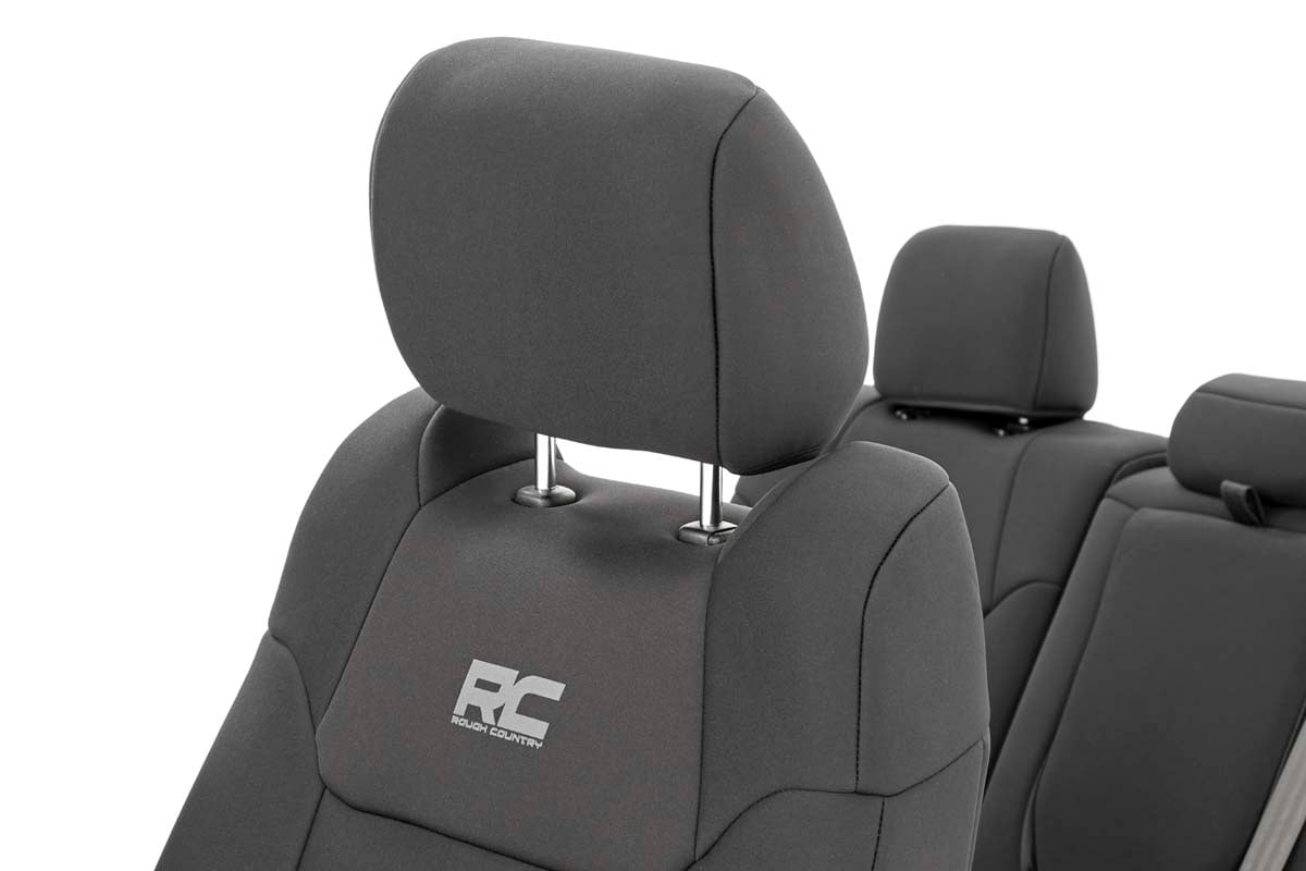 Rough Country 91027A Seat Covers | FR w/ Console Cover and Rear | Toyota Tundra 2WD/4WD (14-21)