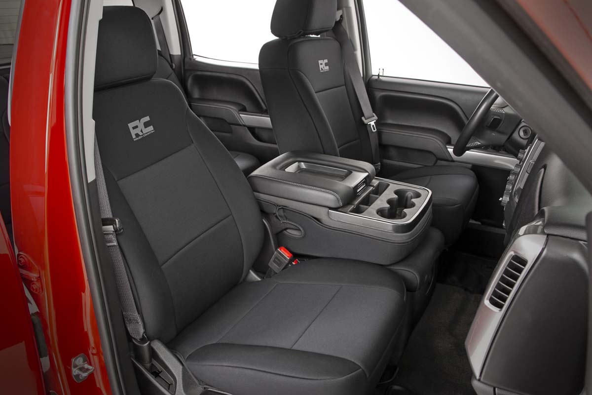 Rough Country 91025 Seat Covers | FR 40/20/40 & Rear | Chevy/GMC 1500 (14-18 & Classic)