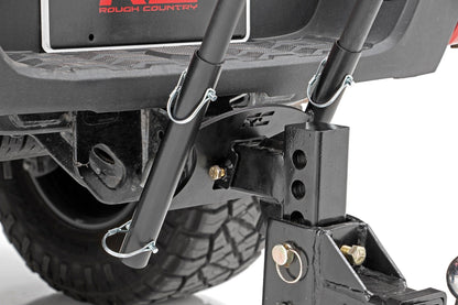 Rough Country 117504 Flag Pole Holder | Dual | 2 Inch Hitch | w/ Flag Poles