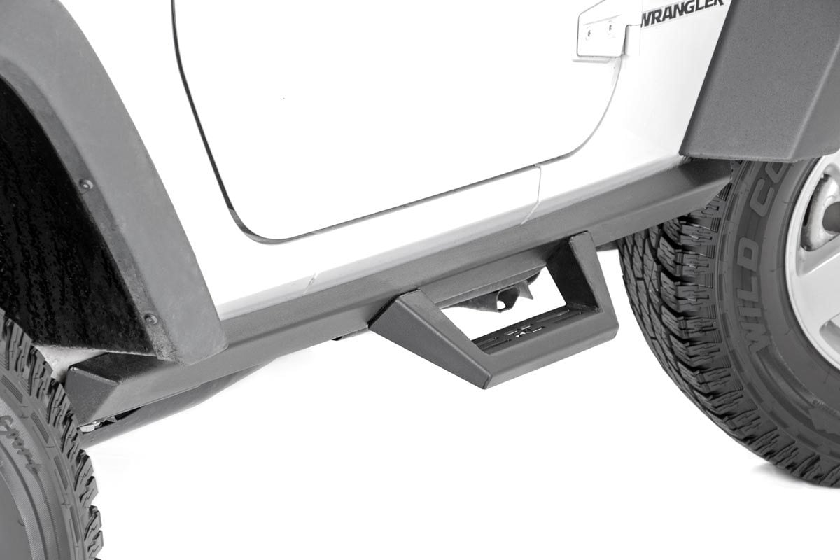 Rough Country 90763 Contoured Drop Steps | 2 Door | Jeep Wrangler JK 4WD (2007-2018)
