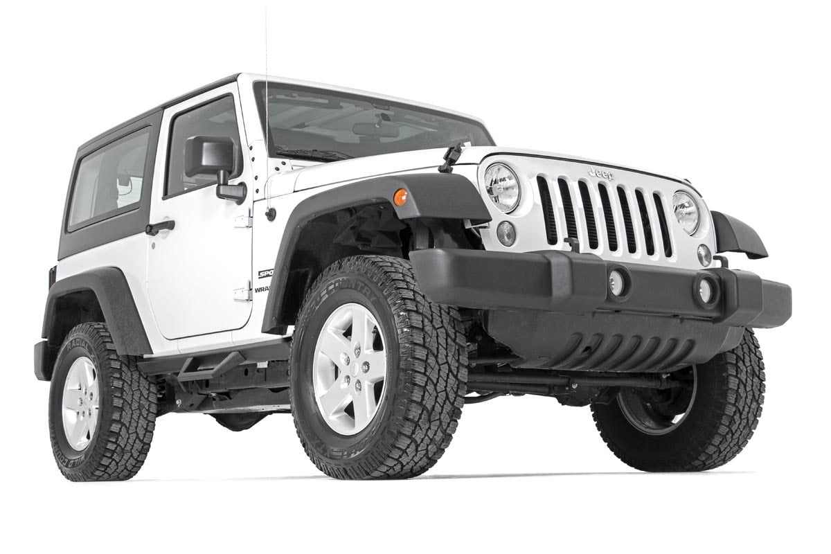 Rough Country 90763 Contoured Drop Steps | 2 Door | Jeep Wrangler JK 4WD (2007-2018)