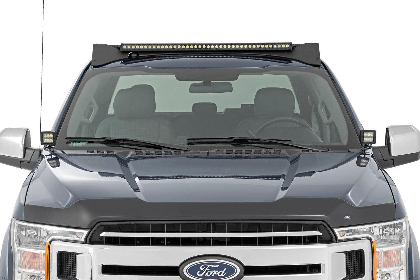 Rough Country 71028 LED Light Kit | Ditch Mount | 2" Black Pair | Spot | Ford F-150 (15-25)/F-150 Lightning (22-25)