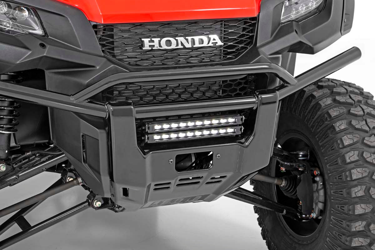 Rough Country 92004 LED Light Kit | Bumper Mount | 10" Black Slimline Pair | Honda Pioneer 1000