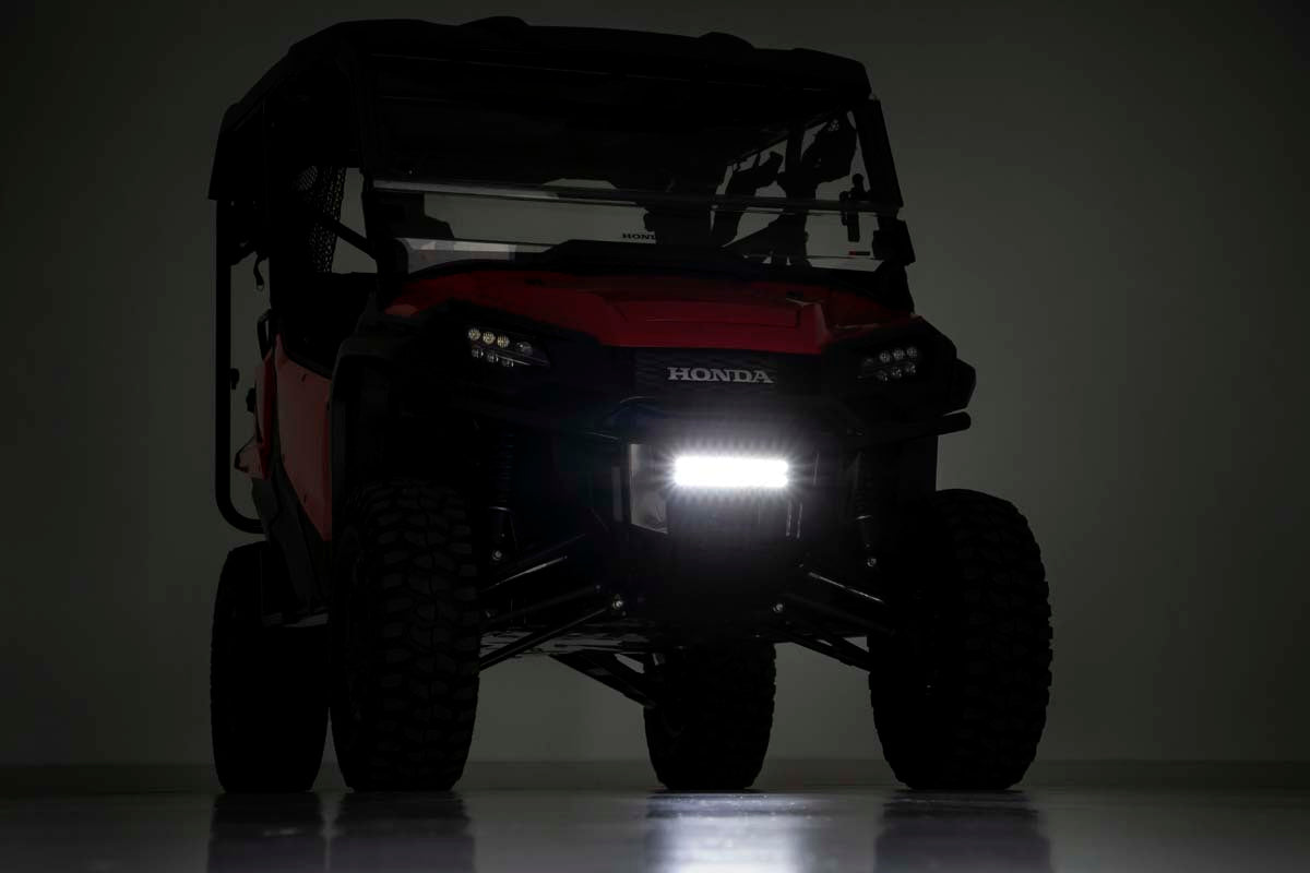 Rough Country 92004 LED Light Kit | Bumper Mount | 10" Black Slimline Pair | Honda Pioneer 1000