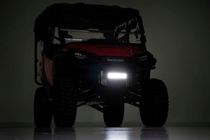 Rough Country 92004 LED Light Kit | Bumper Mount | 10" Black Slimline Pair | Honda Pioneer 1000