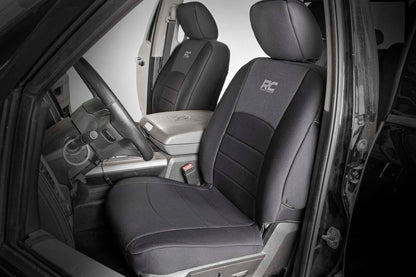 Rough Country 91029 Seat Covers | FR Bucket RR w/Arm Rest | Ram 1500 (09-18)/2500 (11-18)/3500 (11-18)