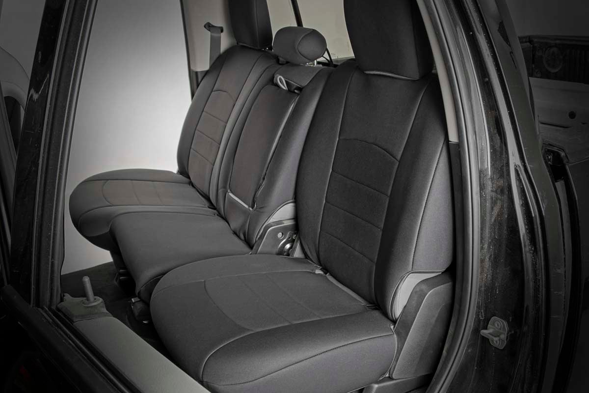 Rough Country 91029 Seat Covers | FR Bucket RR w/Arm Rest | Ram 1500 (09-18)/2500 (11-18)/3500 (11-18)