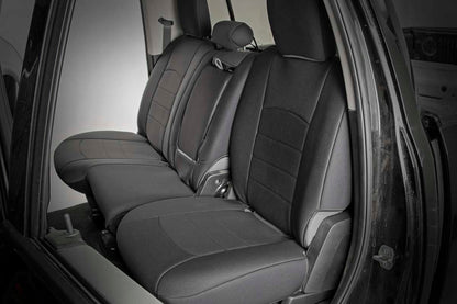Rough Country 91029 Seat Covers | FR Bucket RR w/Arm Rest | Ram 1500 (09-18)/2500 (11-18)/3500 (11-18)