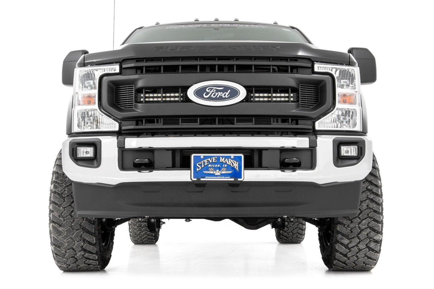 Rough Country 70898 LED Light Kit | Grille Mount | 10 Inch Black | Slimline | Ford F-250 Super Duty (20-22)