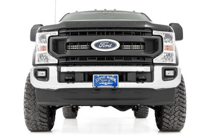 Rough Country 70898 LED Light Kit | Grille Mount | 10 Inch Black | Slimline | Ford F-250 Super Duty (20-22)