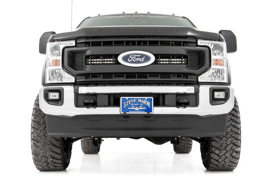 Rough Country 70898 LED Light Kit | Grille Mount | 10 Inch Black | Slimline | Ford F-250 Super Duty (20-22)