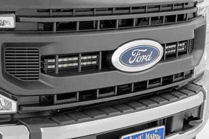 Rough Country 70898 LED Light Kit | Grille Mount | 10 Inch Black | Slimline | Ford F-250 Super Duty (20-22)