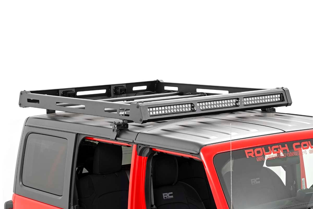 Rough Country 10622 Roof Rack | Black Series Lights | Jeep Wrangler JL (18-25)/Wrangler Unlimited (18-25)