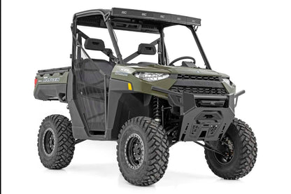 Rough Country 93027 LED Light Kit | Bumper Mount | 12" Black Single Row | White DRL | Polaris Ranger XP 1000