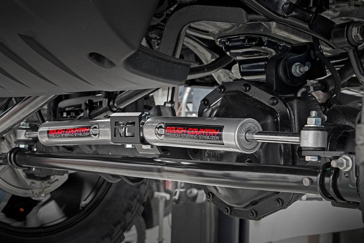 Rough Country 87304 N3 Steering Stabilizer | Dual | 2.5-8 Inch Lift | Jeep Gladiator JT/Wrangler JL (18-25)