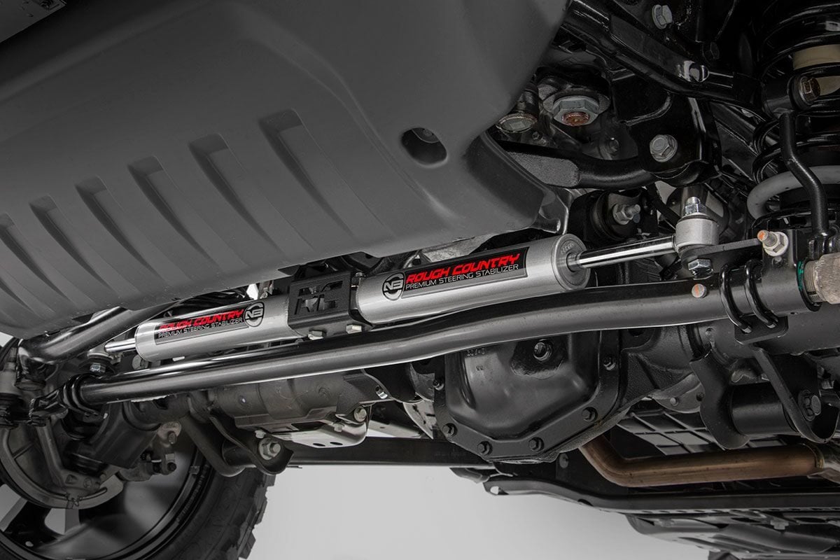 Rough Country 87304 N3 Steering Stabilizer | Dual | 2.5-8 Inch Lift | Jeep Gladiator JT/Wrangler JL (18-25)