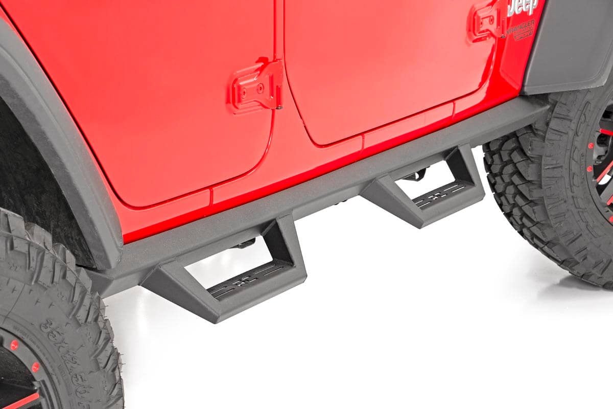 Rough Country 90769A Contoured Drop Steps | 4 Door | Jeep Wrangler JL (21-25)/Wrangler Unlimited (18-25)