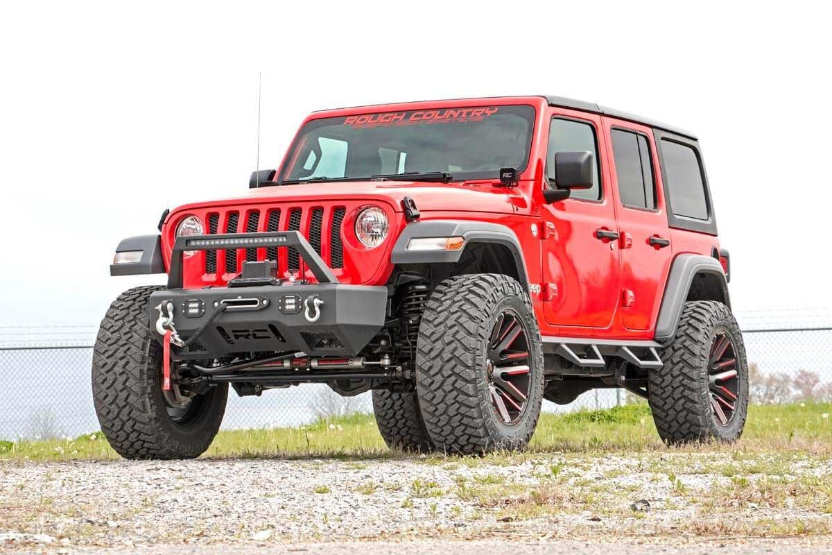 Rough Country 90769A Contoured Drop Steps | 4 Door | Jeep Wrangler JL (21-25)/Wrangler Unlimited (18-25)