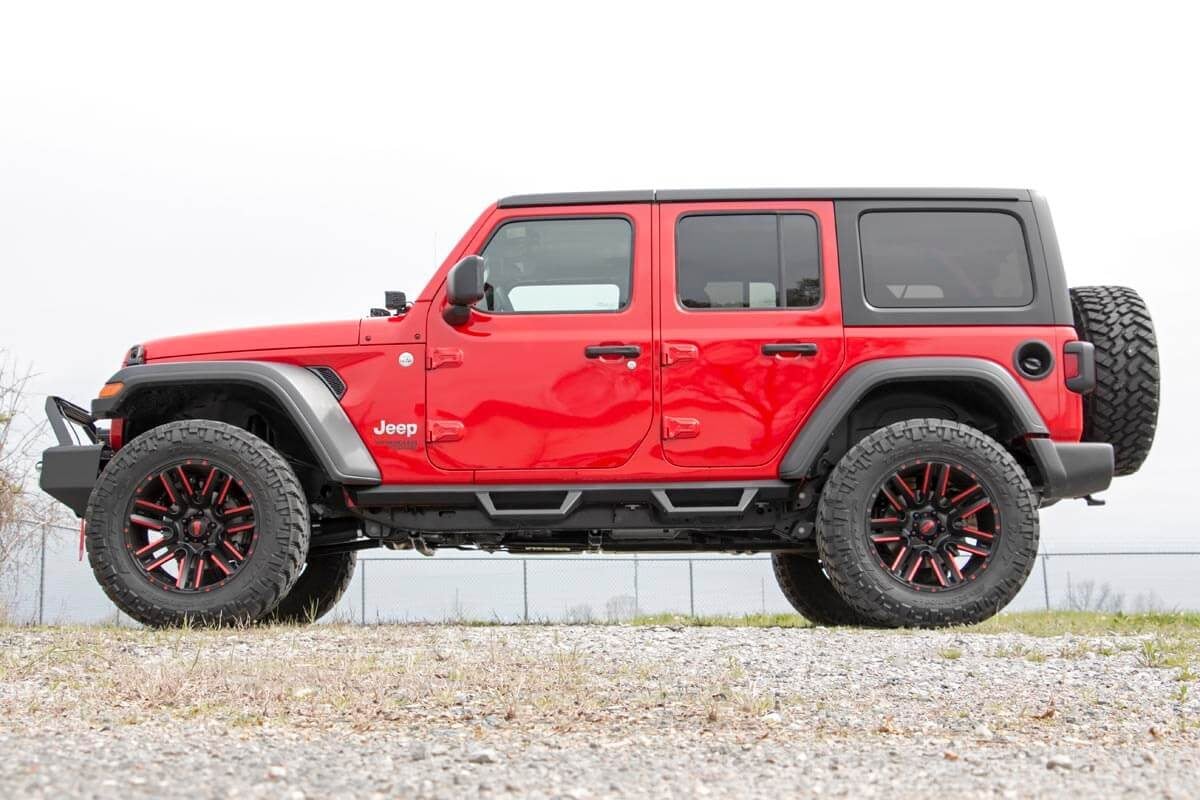 Rough Country 90769A Contoured Drop Steps | 4 Door | Jeep Wrangler JL (21-25)/Wrangler Unlimited (18-25)
