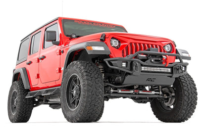 Rough Country 10647 Front Winch Bumper | Tubular | Skid Plate | Jeep Gladiator JT/Wrangler JK & JL/Wrangler Unlimited