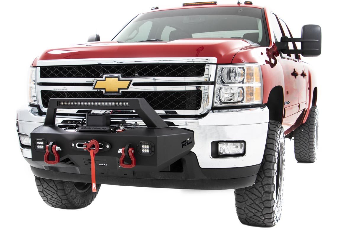 Rough Country 10764 EXO Winch Mount Kit | Chevy Silverado 2500 HD/3500 HD 2WD/4WD (2011-2019)