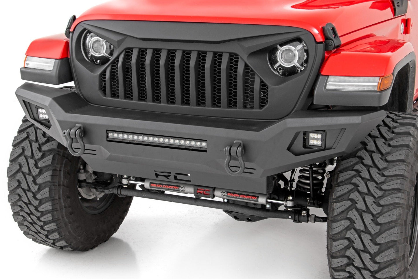 Rough Country 10635 Front Bumper | Skid Plate | Jeep Gladiator JT/Wrangler JK & JL/Wrangler Unlimited 4WD
