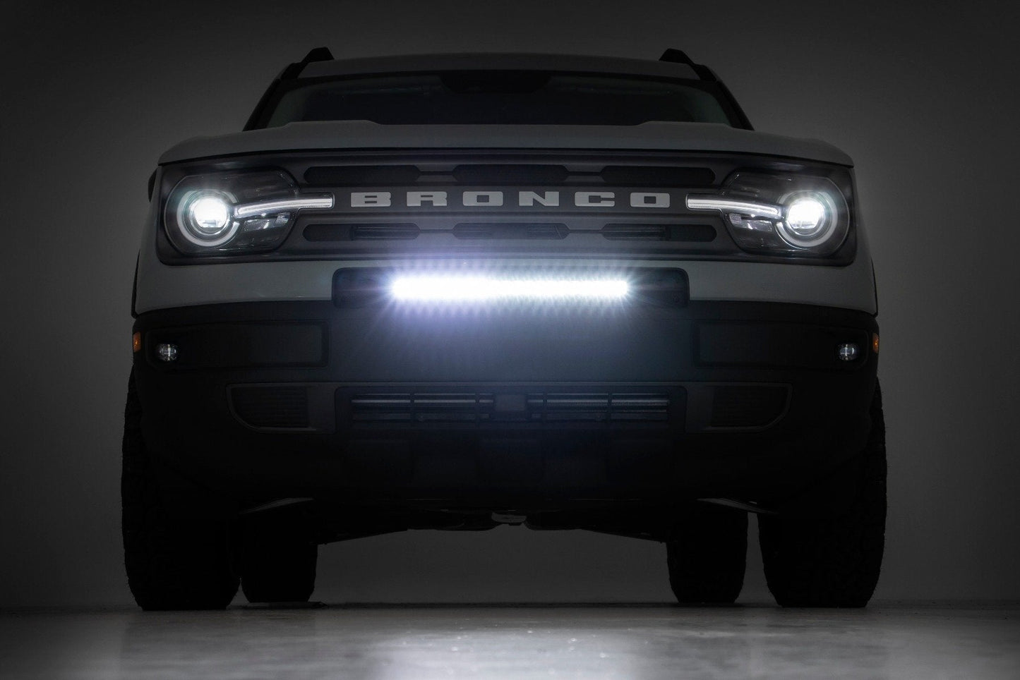 Rough Country 70720BLDRLA 20 Inch Black Series LED Light Bar | Single Row | Amber DRL
