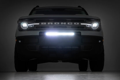 Rough Country 70720BLDRLA 20 Inch Black Series LED Light Bar | Single Row | Amber DRL
