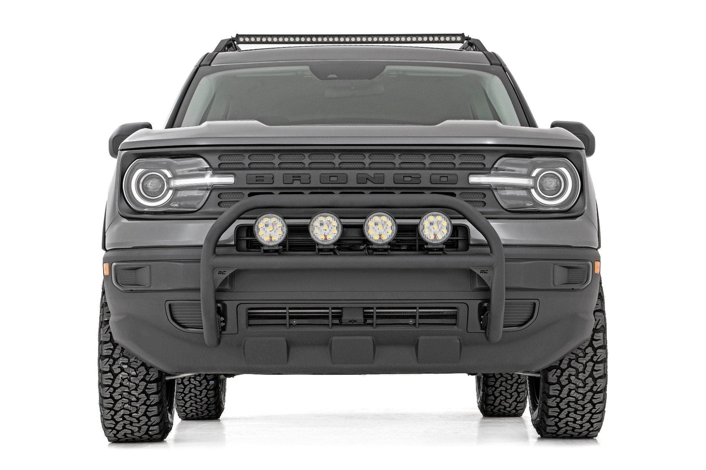 Rough Country 51044 Nudge Bar | 4 Inch Round Led (x4) | Ford Bronco Sport 4WD (2021-2025)