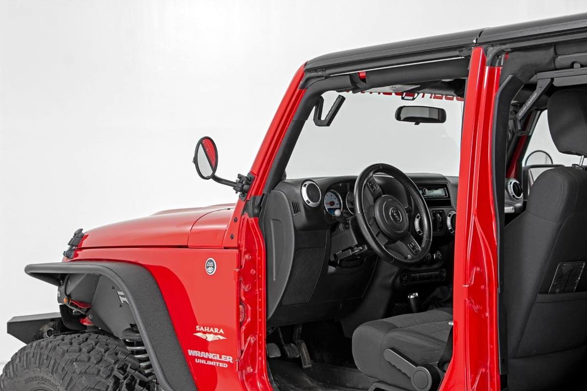 Rough Country 10519A Round Trail Mirror | Jeep Wrangler JK/Wrangler Unlimited  (2007-2018)