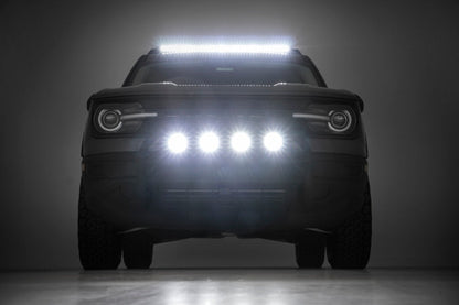 Rough Country 51042 Nudge Bar | 20 Inch BLK DRL Single Row LED | Ford Bronco Sport 4WD (21-25)