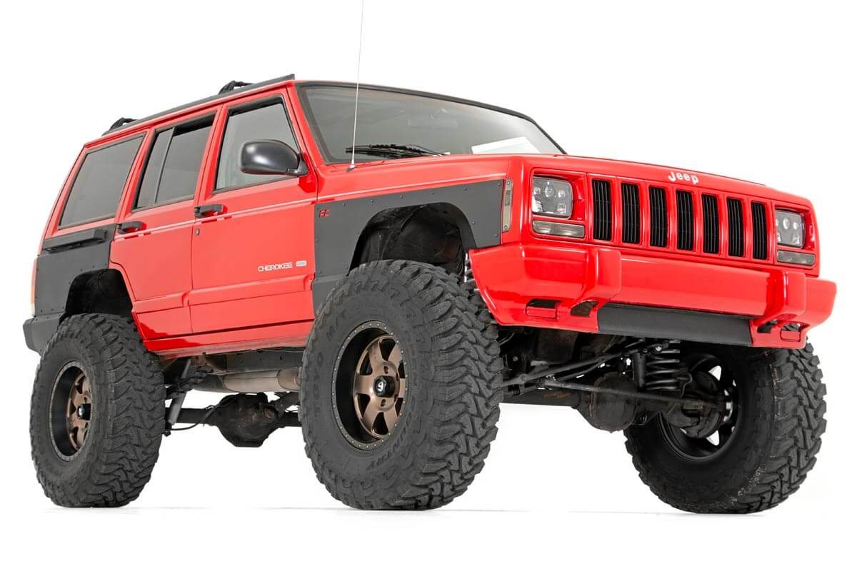Rough Country 10581 Full Body Armor | FR & RR Combo | Jeep Cherokee XJ 2WD/4WD (1997-2001)