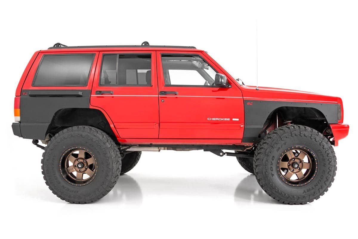 Rough Country 10577 Fender & Quarter Panel Armor | Front | Combo | Jeep Cherokee XJ (84-96)