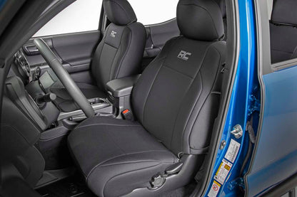 Rough Country 91030 Seat Covers | Front | Double Cab | Toyota Tacoma 2WD/4WD (2016-2023)