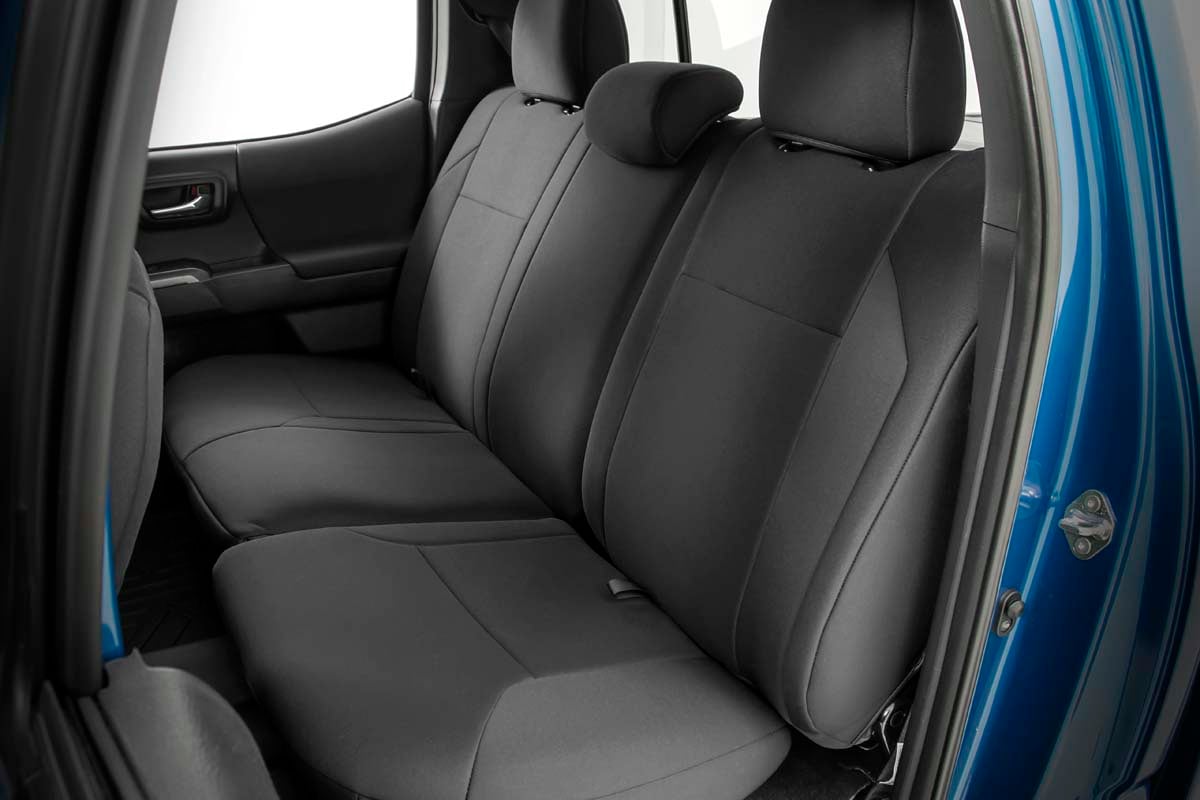 Rough Country 91031 Seat Covers | FR & RR | Double Cab | Toyota Tacoma 2WD/4WD (2016-2023)