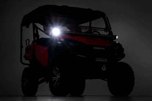 Rough Country 92011 LED Light Kit | Cage Mount | 2" Black Pair | White DRL | Honda Pioneer 1000/Pioneer 1000-6