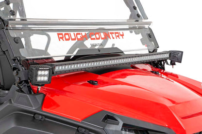 Rough Country 92012 LED Light Kit | Cage Mount | 2" Chrome Pair | Wide Angle | Honda Pioneer 1000