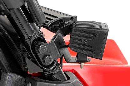 Rough Country 92012 LED Light Kit | Cage Mount | 2" Chrome Pair | Wide Angle | Honda Pioneer 1000