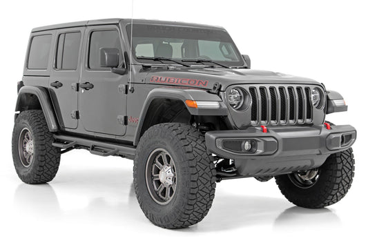 Rough Country 91630 3.5 Inch Lift Kit | Adj Lower | FR D/S | Jeep Wrangler Unlimited 4WD (24-25)