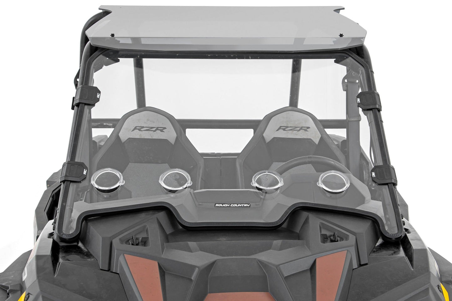 Rough Country 98292010 Vented Full Windshield | Scratch Resistant | Polaris RZR XP 1000