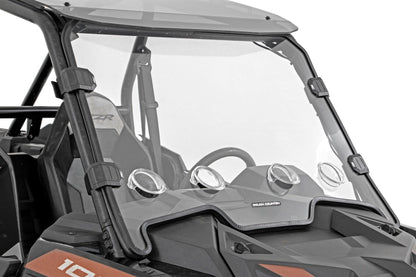 Rough Country 98292010 Vented Full Windshield | Scratch Resistant | Polaris RZR XP 1000