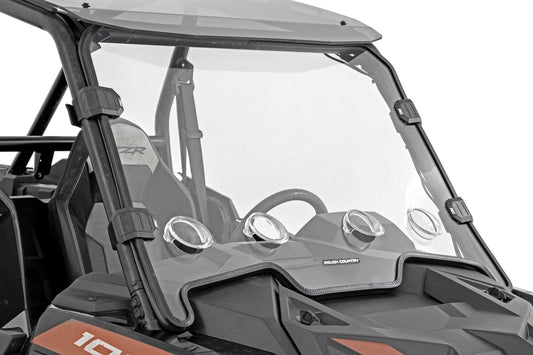 Rough Country 98292010 Vented Full Windshield | Scratch Resistant | Polaris RZR XP 1000