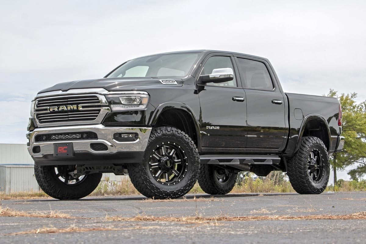 Rough Country 70779DRLA LED Light Kit | Bumper Mount | 20" Black Dual Row| Amber DRL | Ram 1500 (19-24)