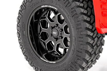 Rough Country 96200912 Rough Country 96 Series Wheel | One-Piece | Gloss Black | 20x9 | 6x5.5 | -12mm