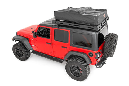 Rough Country 99049 Roof Top Tent | Rack Mount | 12 Volt Accessory w/Ladder Extension & LED Light Kit